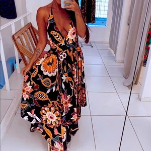 Floral Maxi Dress in Viscose Size  Medium.